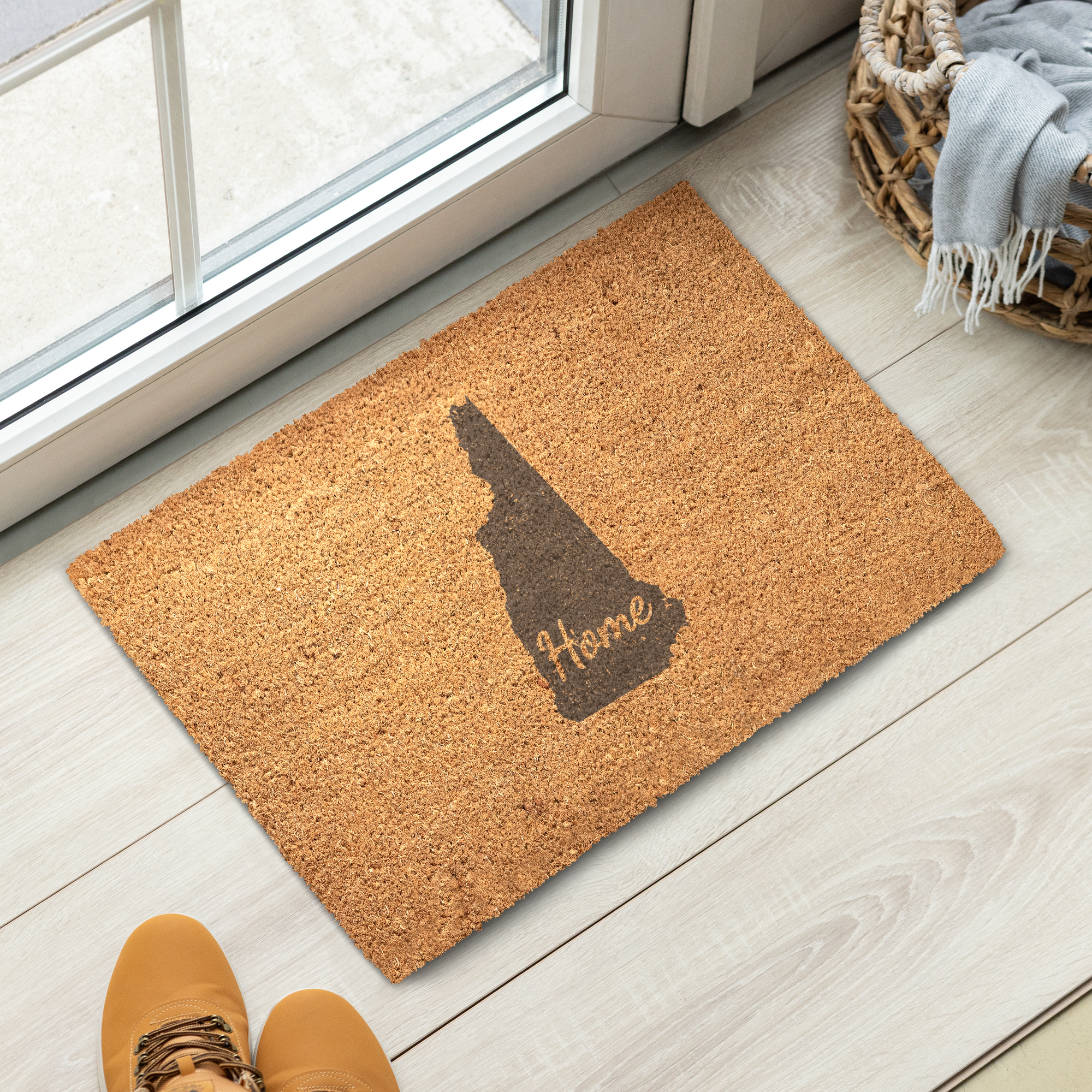 New Hampshire Home Welcome Doormat State Silhouette Granite State Door Mat