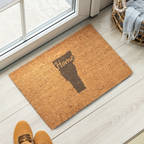 Vermont Home Welcome Doormat State Silhouette Green Mountain State Door Mat
