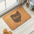 Ohio Home Welcome Doormat State Silhouette Buckeye State Door Mat