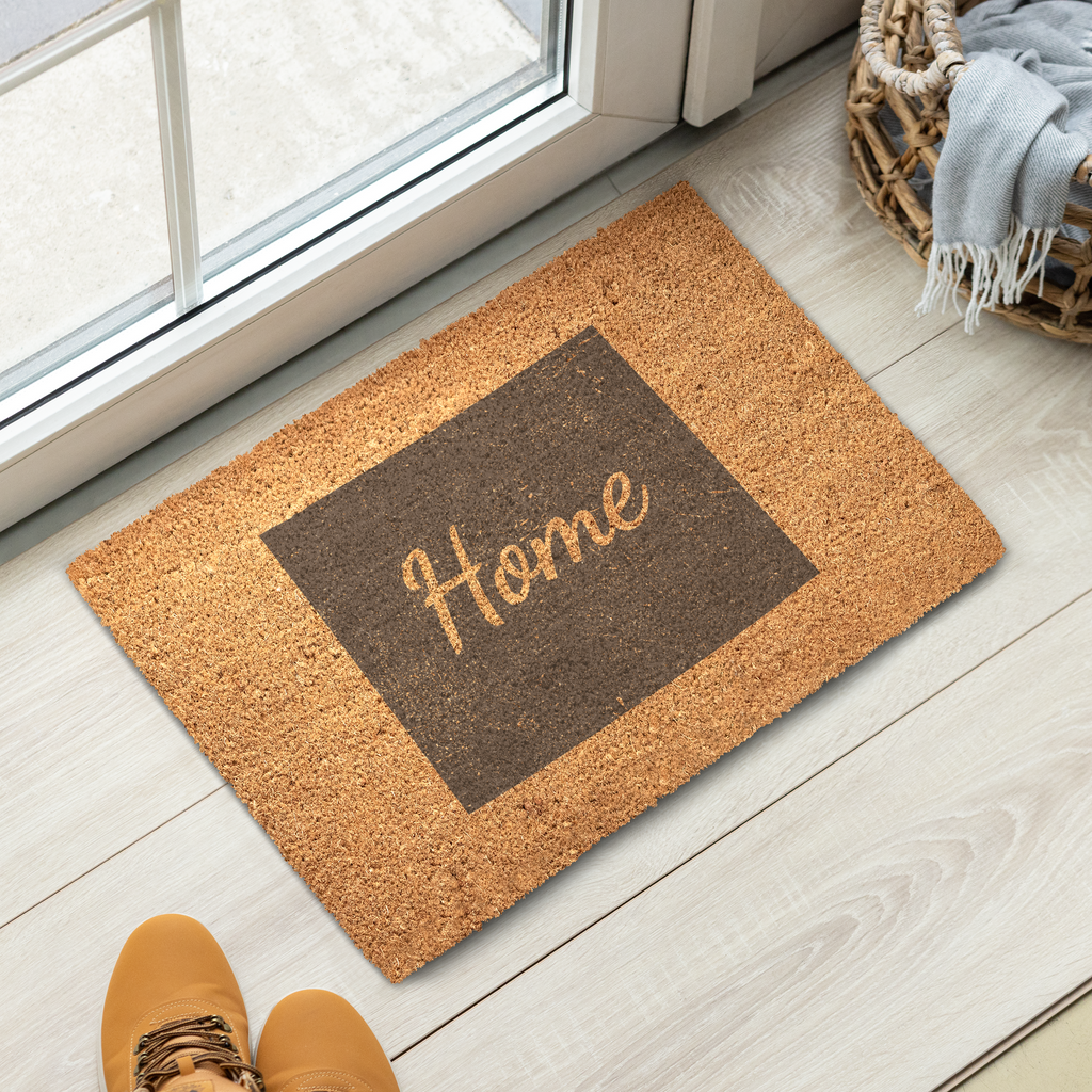 Wyoming Home Welcome Doormat State Silhouette Cowboy State Door Mat