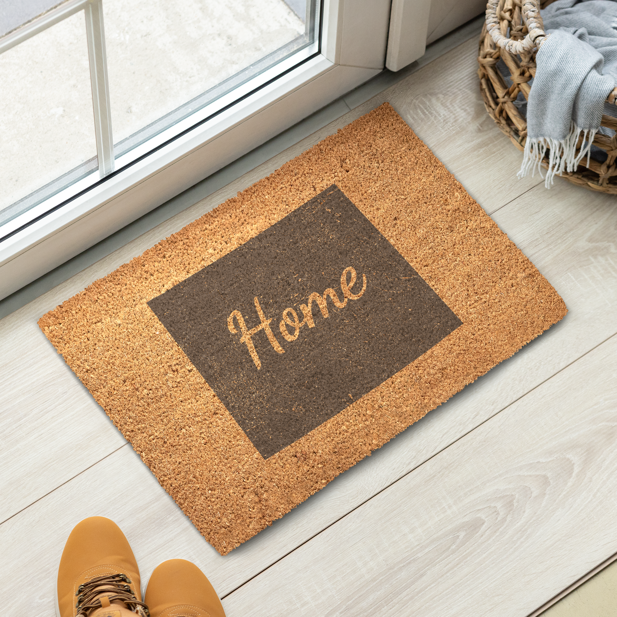 Wyoming Home Welcome Doormat State Silhouette Cowboy State Door Mat