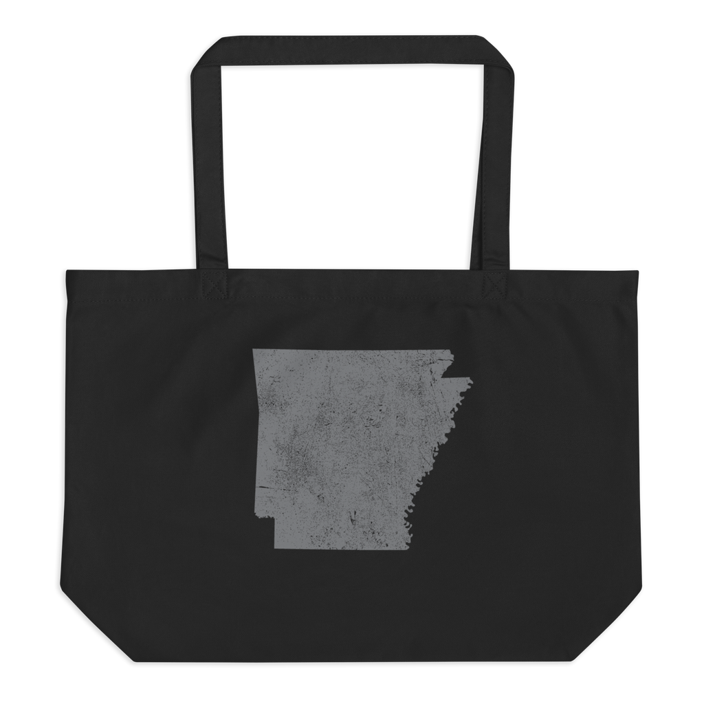 Arkansas Large Organic Tote Bag Natural State State Pride Reusable Shopping Bag