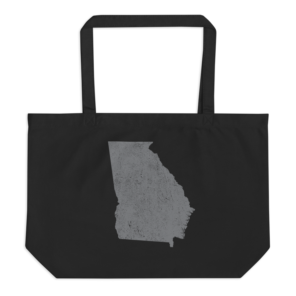 Georgia Large Organic Tote Bag Peach State State Pride Reusable Shopping Bag