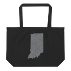 Indiana Large Organic Tote Bag Hoosier State State Pride Reusable Shopping Bag
