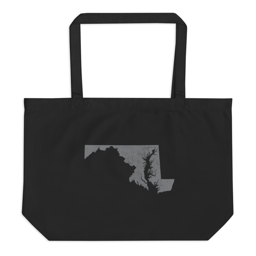 Maryland Large Organic Tote Bag Old Line State State Pride Reusable Shopping Bag