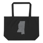 Mississippi Large Organic Tote Bag Magnolia State State Pride Reusable Shopping Bag