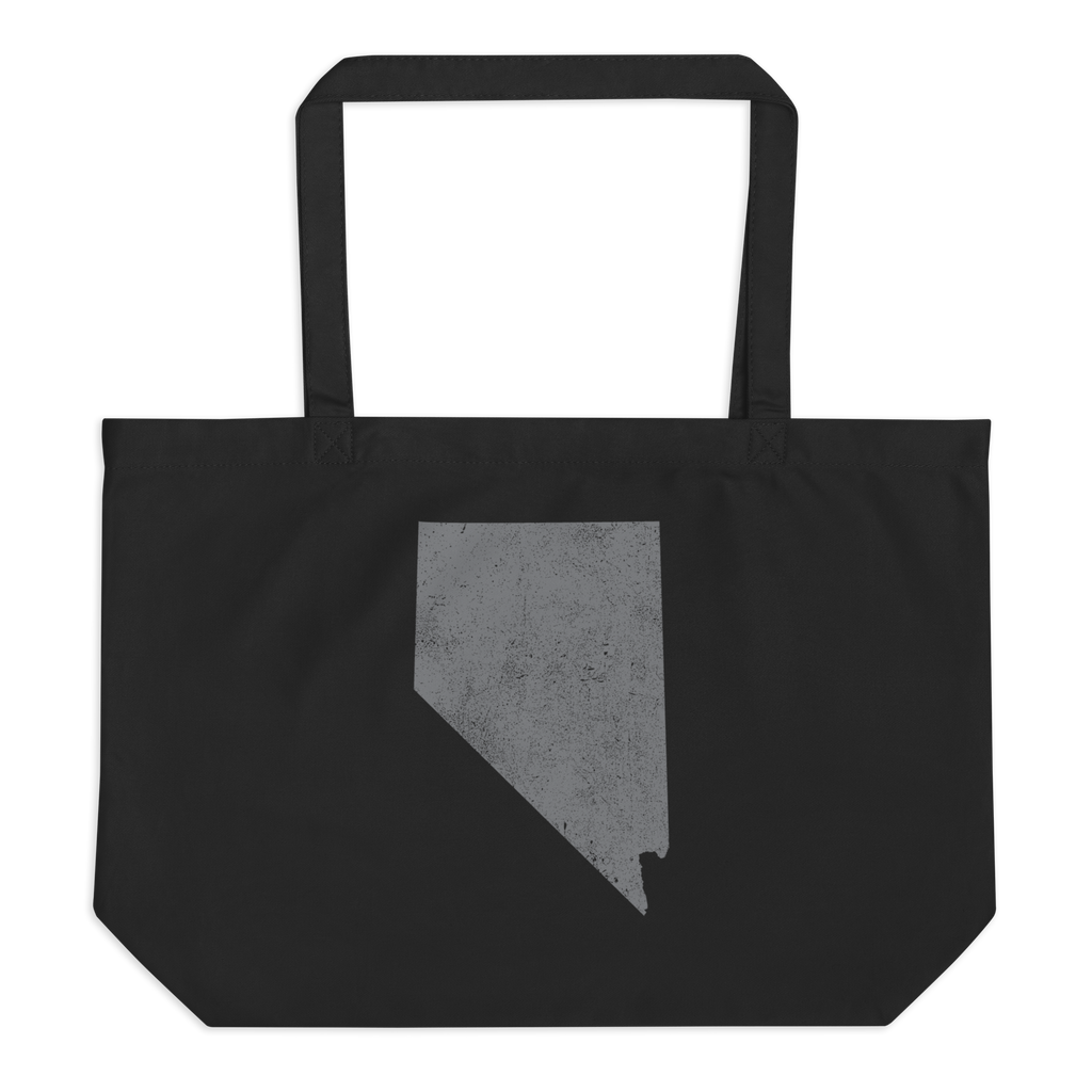 Nevada Large Organic Tote Bag Silver State State Pride Reusable Shopping Bag
