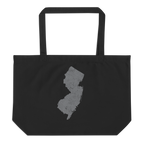 New Jersey Large Organic Tote Bag Garden State State Pride Reusable Shopping Bag