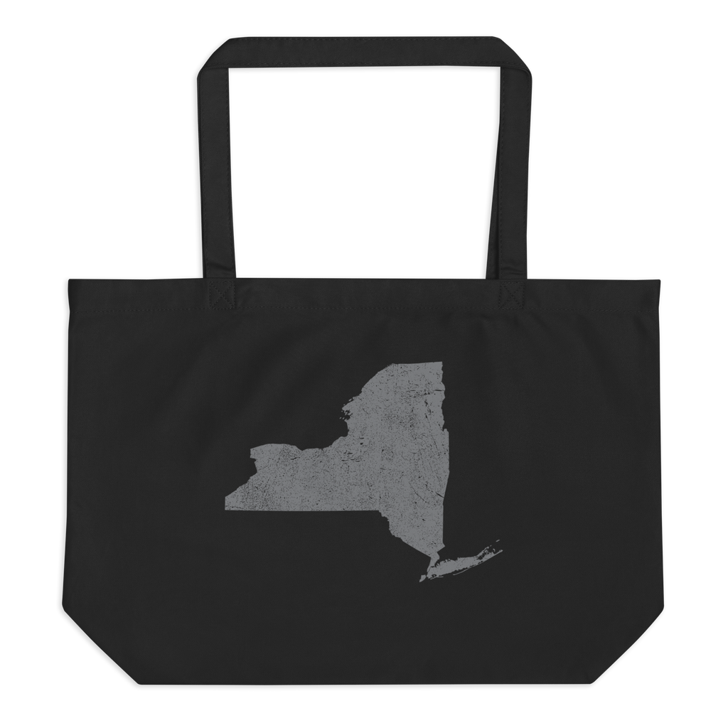 New York Large Organic Tote Bag Empire State State Pride Reusable Shopping Bag
