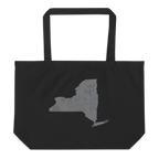 New York Large Organic Tote Bag Empire State State Pride Reusable Shopping Bag