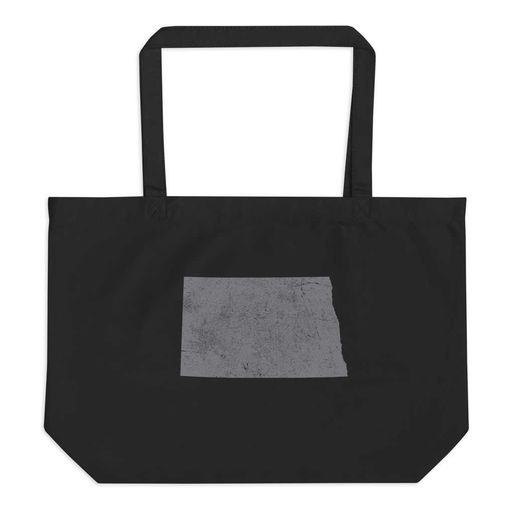 North Dakota Large Organic Tote Bag Peace Garden State State Pride Reusable Shopping Bag