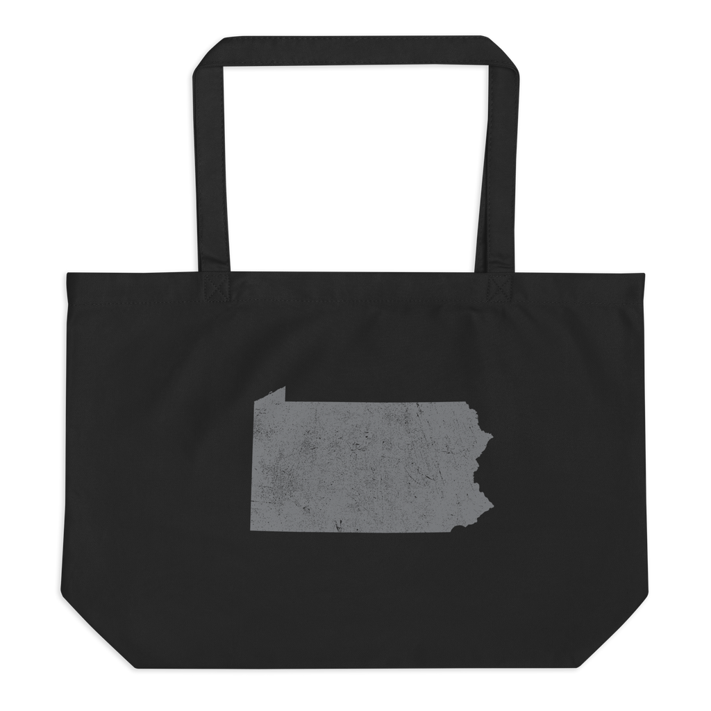 Pennsylvania Large Organic Tote Bag Keystone State State Pride Reusable Shopping Bag