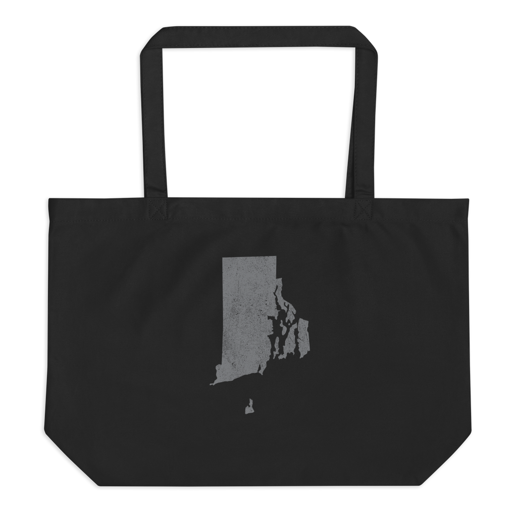 Rhode Island Large Organic Tote Bag Ocean State State Pride Reusable Shopping Bag