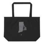 Rhode Island Large Organic Tote Bag Ocean State State Pride Reusable Shopping Bag