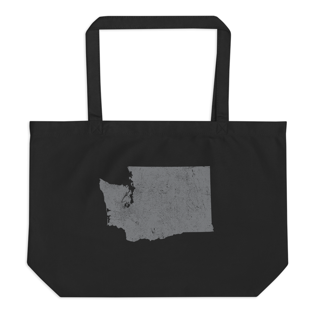 Washington Large Organic Tote Bag Evergreen State State Pride Reusable Shopping Bag