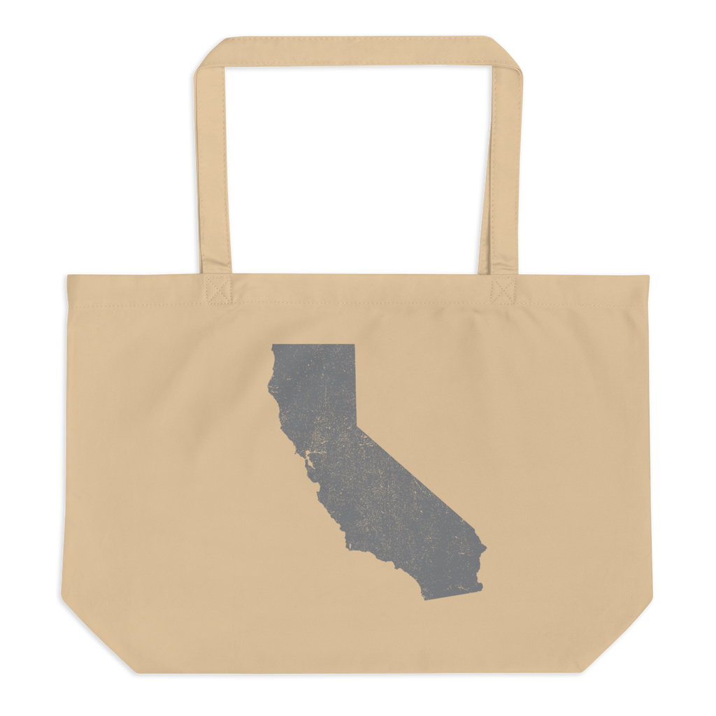 California Large Organic Tote Bag Golden State State Pride Reusable Shopping Bag