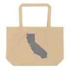 California Large Organic Tote Bag Golden State State Pride Reusable Shopping Bag