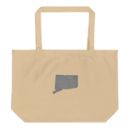 Connecticut Large Organic Tote Bag Constitution State State Pride Reusable Shopping Bag