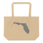 Florida Large Organic Tote Bag Sunshine State State Pride Reusable Shopping Bag