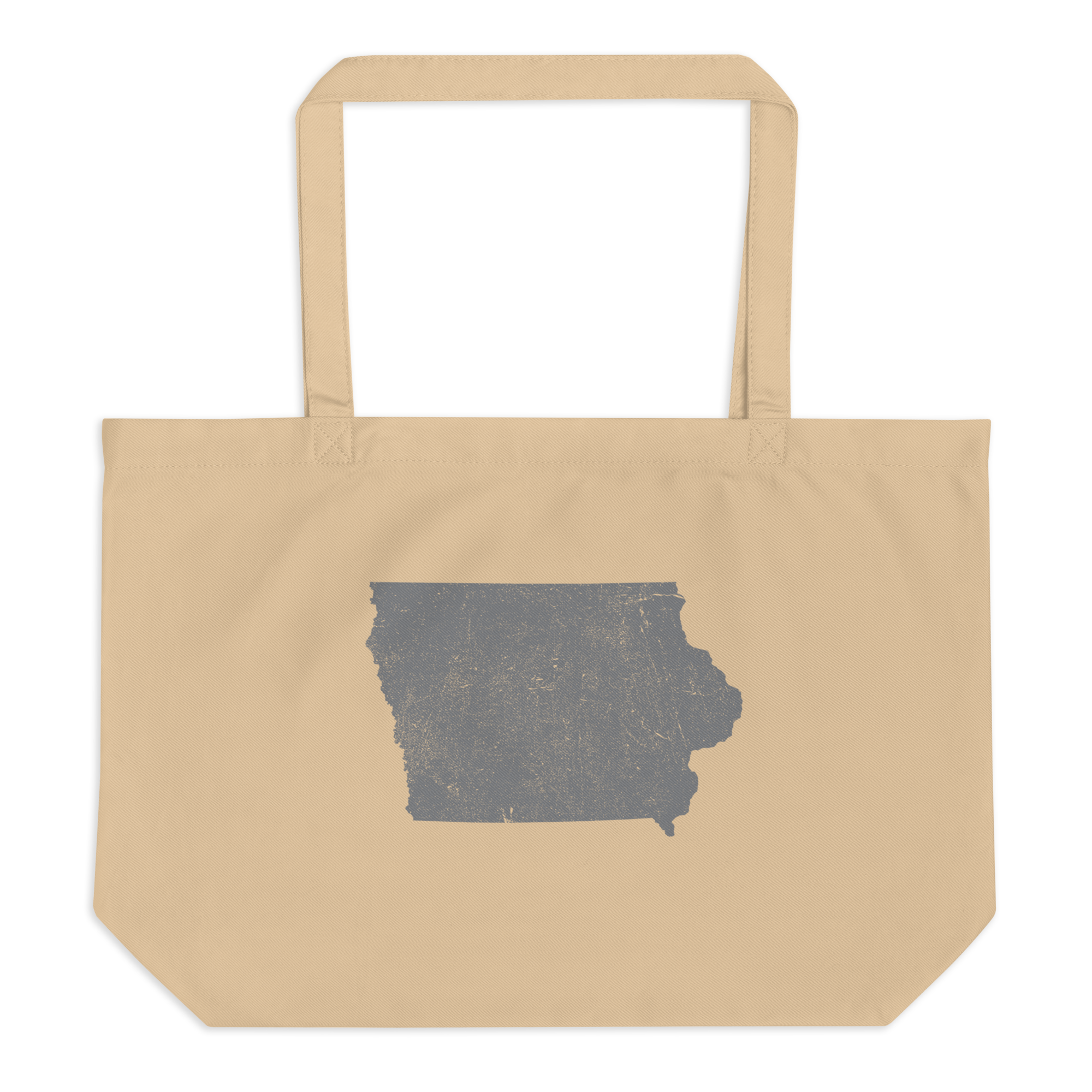 Iowa Large Organic Tote Bag Hawkeye State State Pride Reusable Shopping Bag