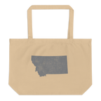 Montana Large Organic Tote Bag Treasure State State Pride Reusable Shopping Bag
