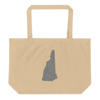 New Hampshire Large Organic Tote Bag Granite State State Pride Reusable Shopping Bag