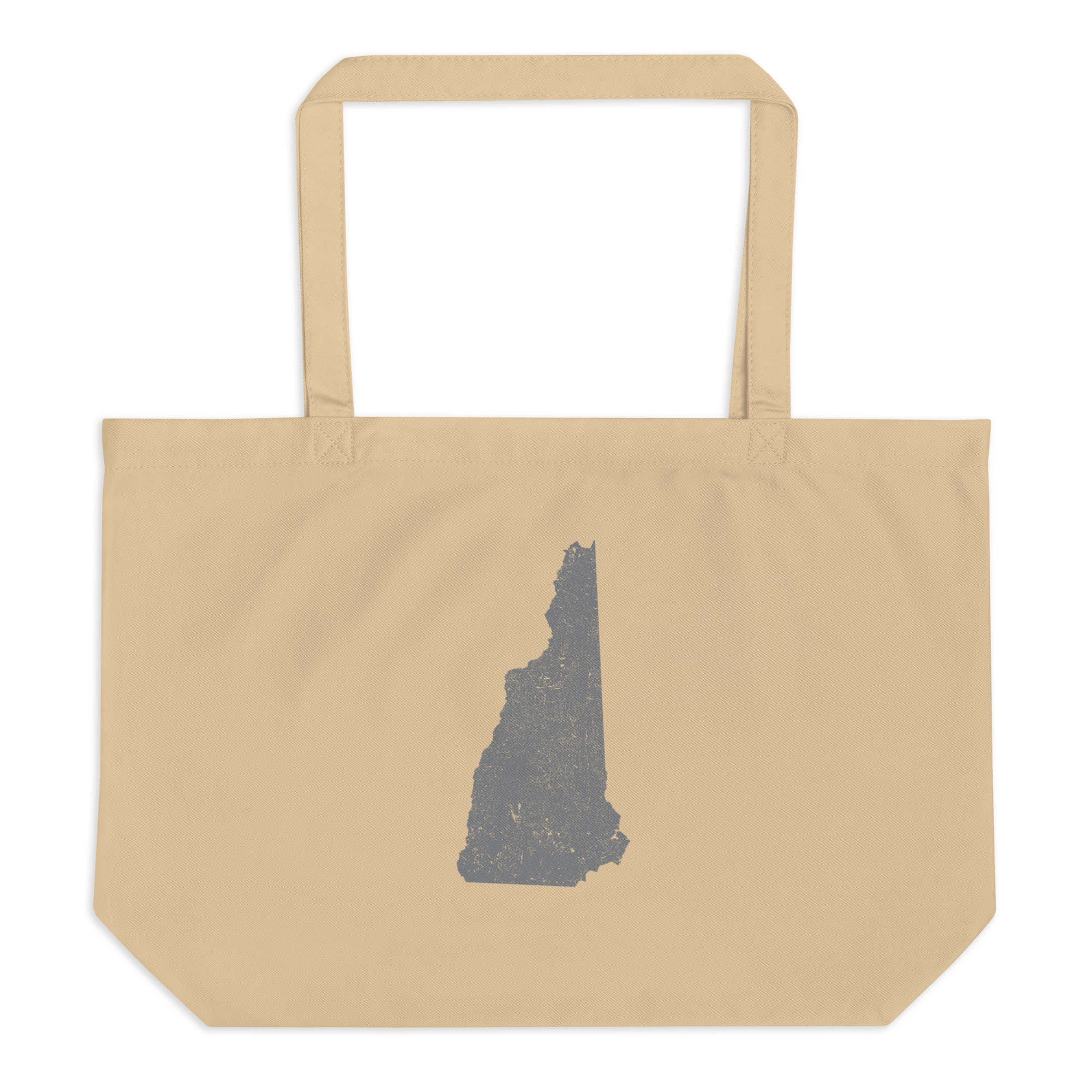 New Hampshire Large Organic Tote Bag Granite State State Pride Reusable Shopping Bag