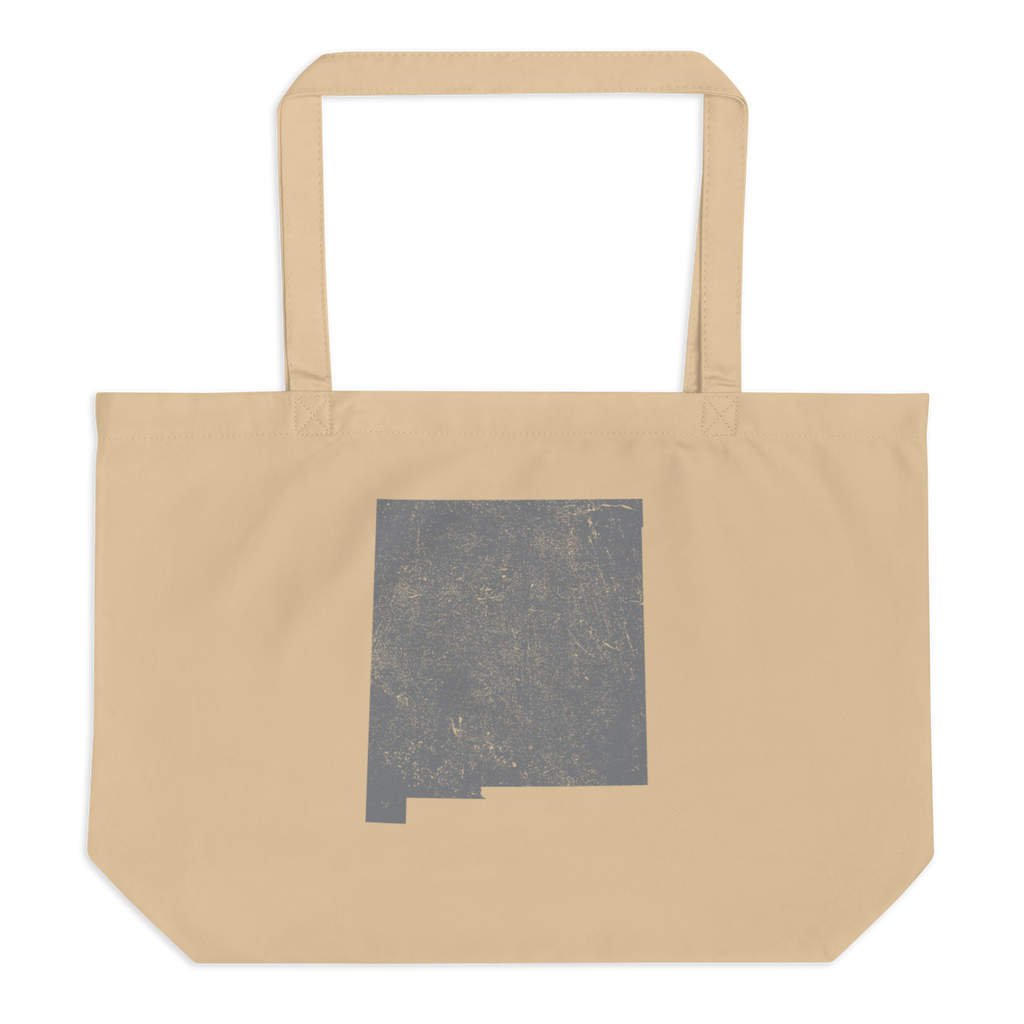 New Mexico Large Organic Tote Bag Land of Enchantment State Pride Reusable Shopping Bag