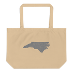 North Carolina Large Organic Tote Bag Tar Heel State State Pride Reusable Shopping Bag