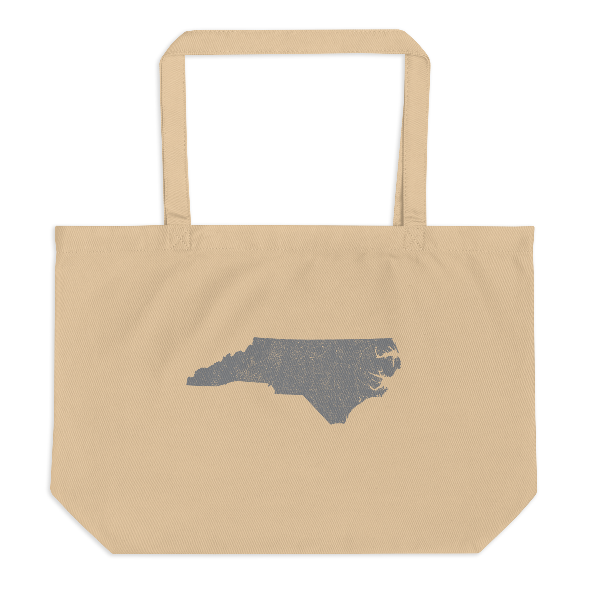 North Carolina Large Organic Tote Bag Tar Heel State State Pride Reusable Shopping Bag