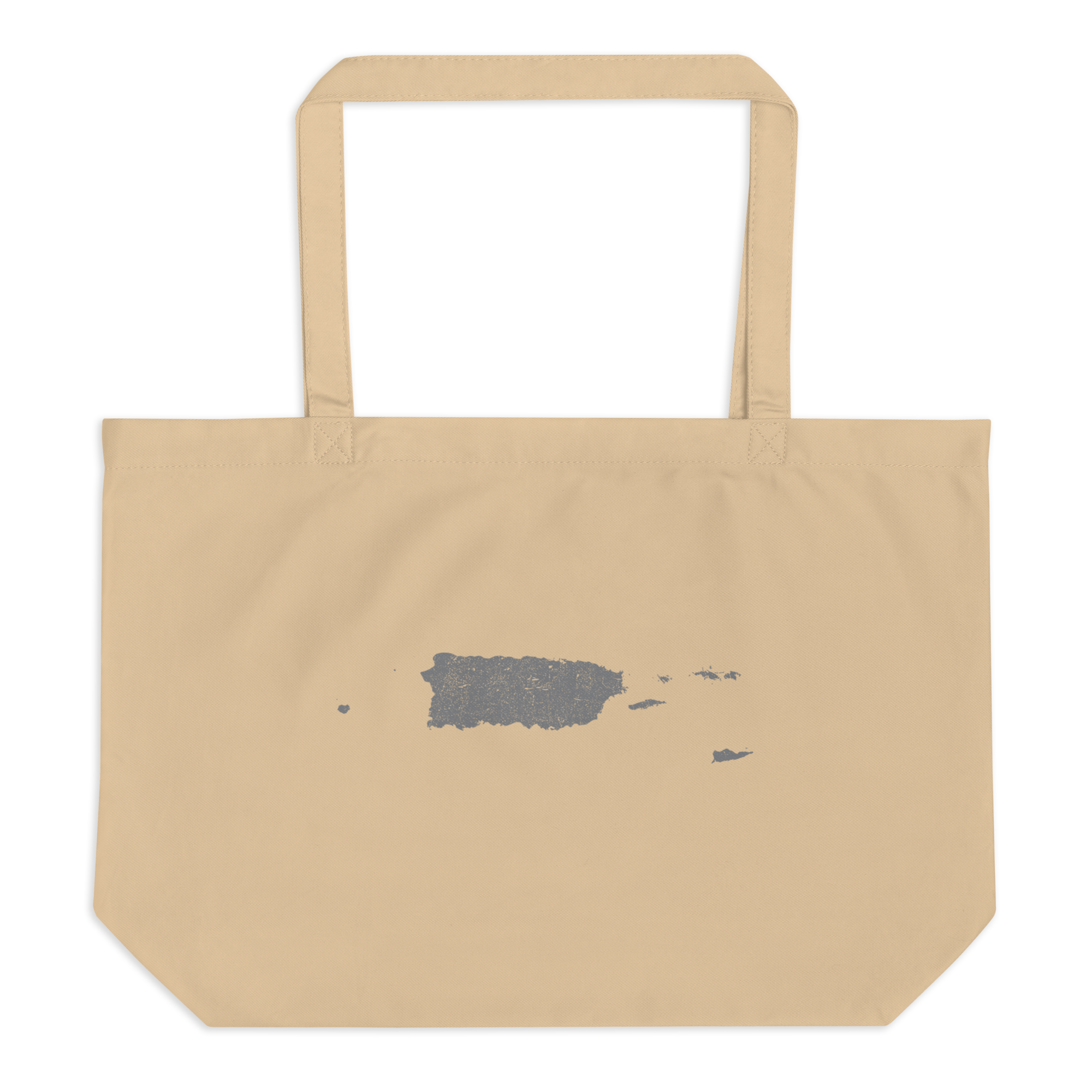 Puerto Rico Large Organic Tote Bag Island of Enchantment State Pride Reusable Shopping Bag