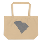 South Carolina Large Organic Tote Bag Palmetto State State Pride Reusable Shopping Bag