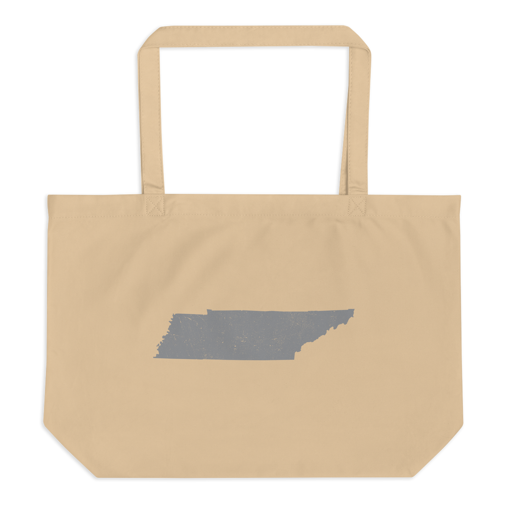Tennessee Large Organic Tote Bag Volunteer State State Pride Reusable Shopping Bag
