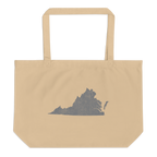 Virginia Large Organic Tote Bag Old Dominion State Pride Reusable Shopping Bag