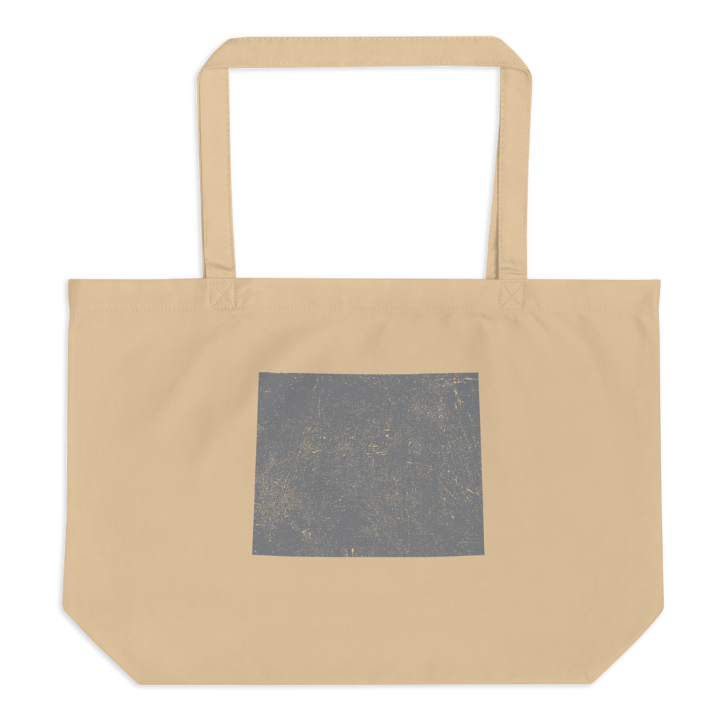 Wyoming Large Organic Tote Bag Cowboy State State Pride Reusable Shopping Bag