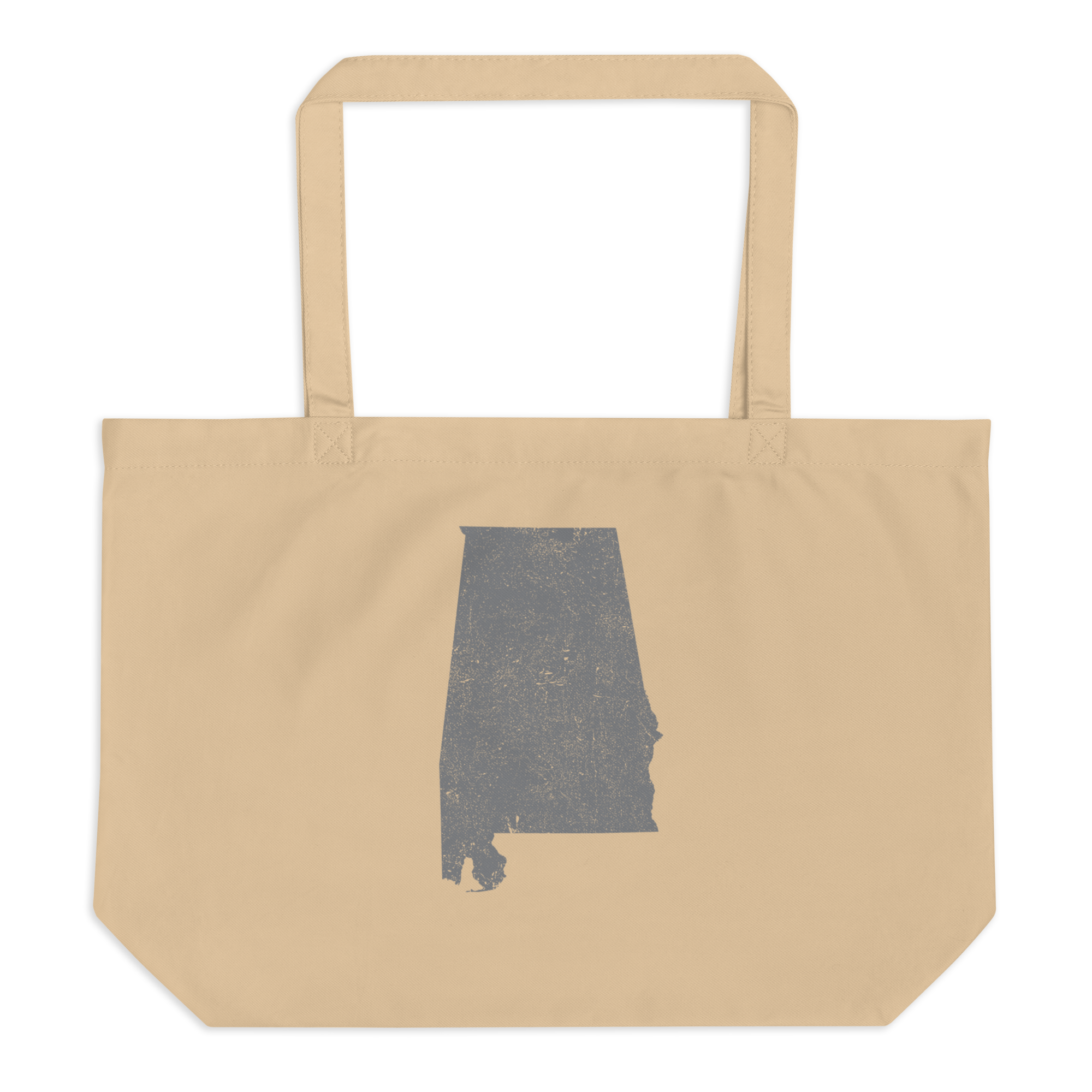 Alabama Large Organic Tote Bag Heart of Dixie State Pride Reusable Shopping Bag
