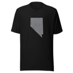 Nevada State Distressed Design Unisex T-Shirt Bella Canvas Silver State Tee