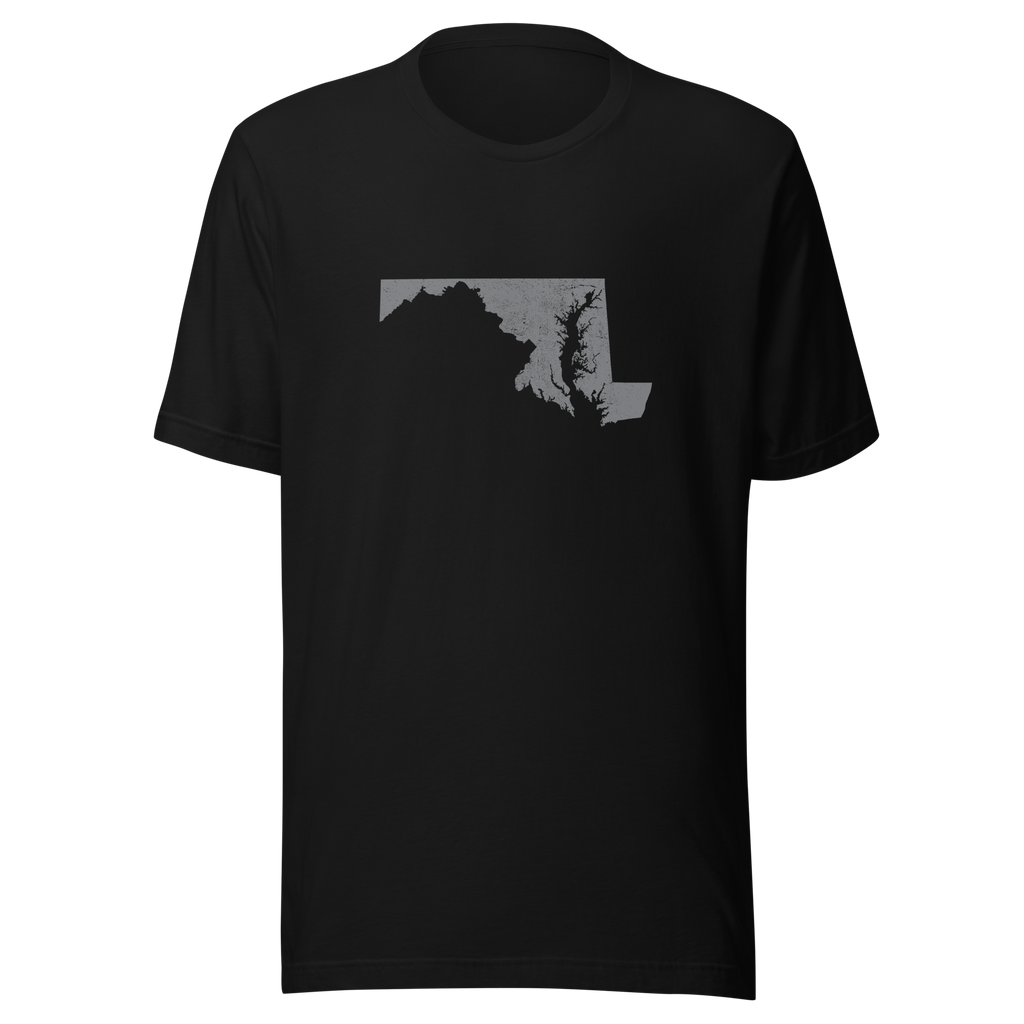 Maryland State Distressed Design Unisex T-Shirt Bella Canvas Old Line State Tee