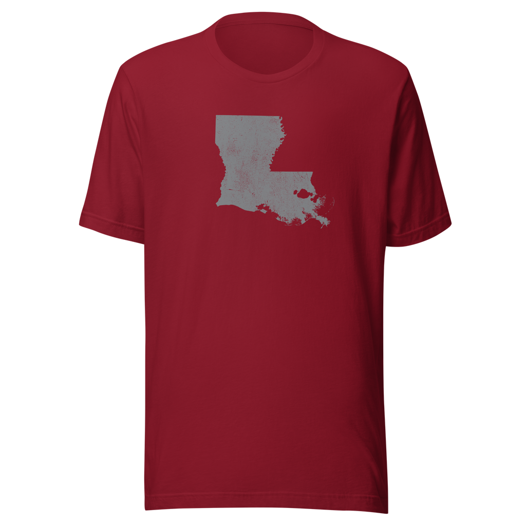 Louisiana State Distressed Design Unisex T-Shirt Bella Canvas Pelican State Tee