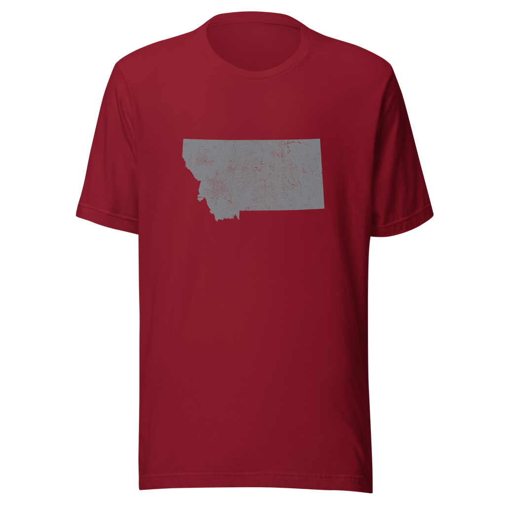 Montana State Distressed Design Unisex T-Shirt Bella Canvas Treasure State Tee