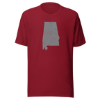 Alabama State Distressed Design Unisex T-Shirt Bella Canvas Heart of Dixie Tee
