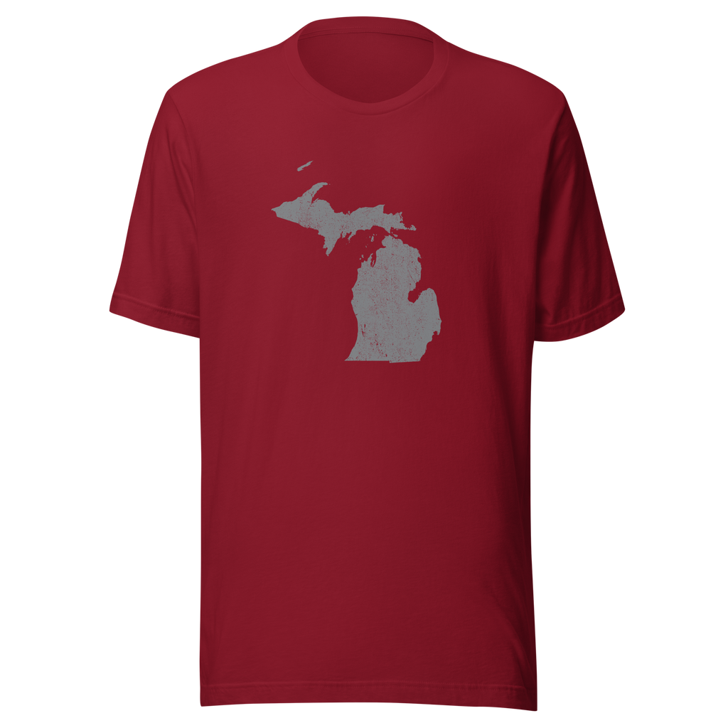 Michigan State Distressed Design Unisex T-Shirt Bella Canvas Great Lakes State Tee
