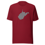 West Virginia State Distressed Design Unisex T-Shirt Bella Canvas Mountain State Tee