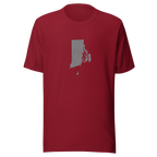 Rhode Island State Distressed Design Unisex T-Shirt Bella Canvas Ocean State Tee