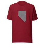 Nevada State Distressed Design Unisex T-Shirt Bella Canvas Silver State Tee