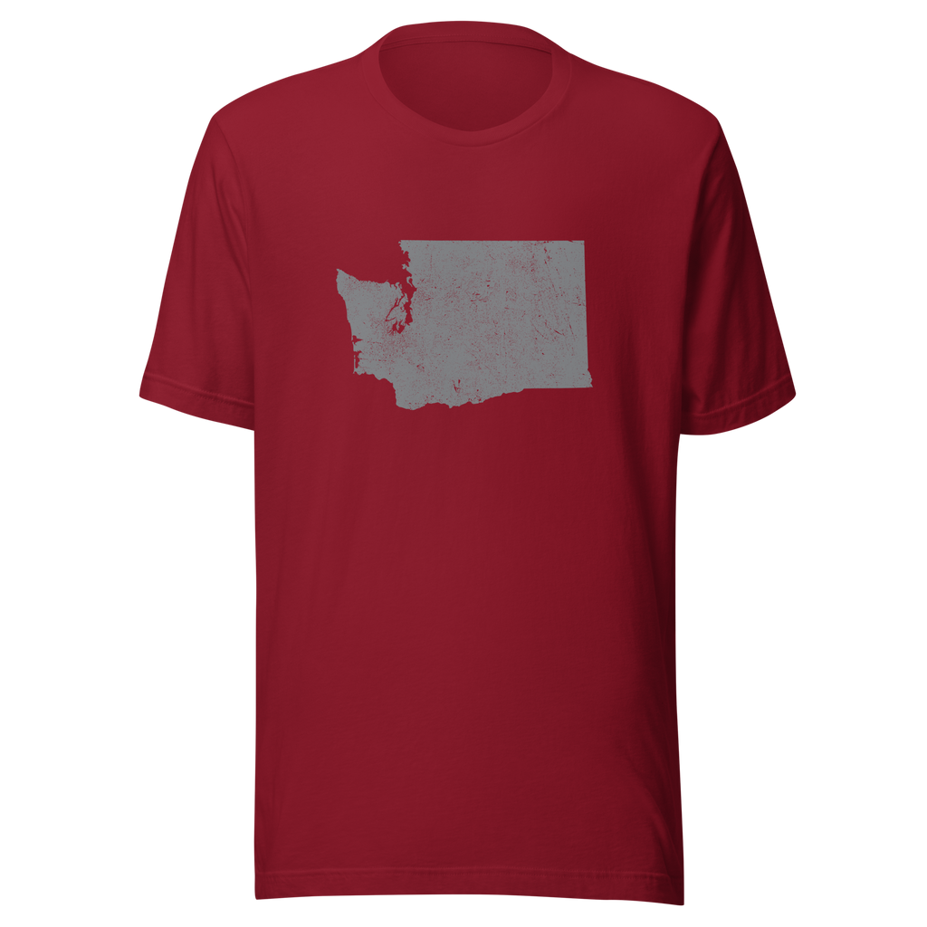 Washington State Distressed Design Unisex T-Shirt Bella Canvas Evergreen State Tee