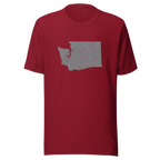 Washington State Distressed Design Unisex T-Shirt Bella Canvas Evergreen State Tee