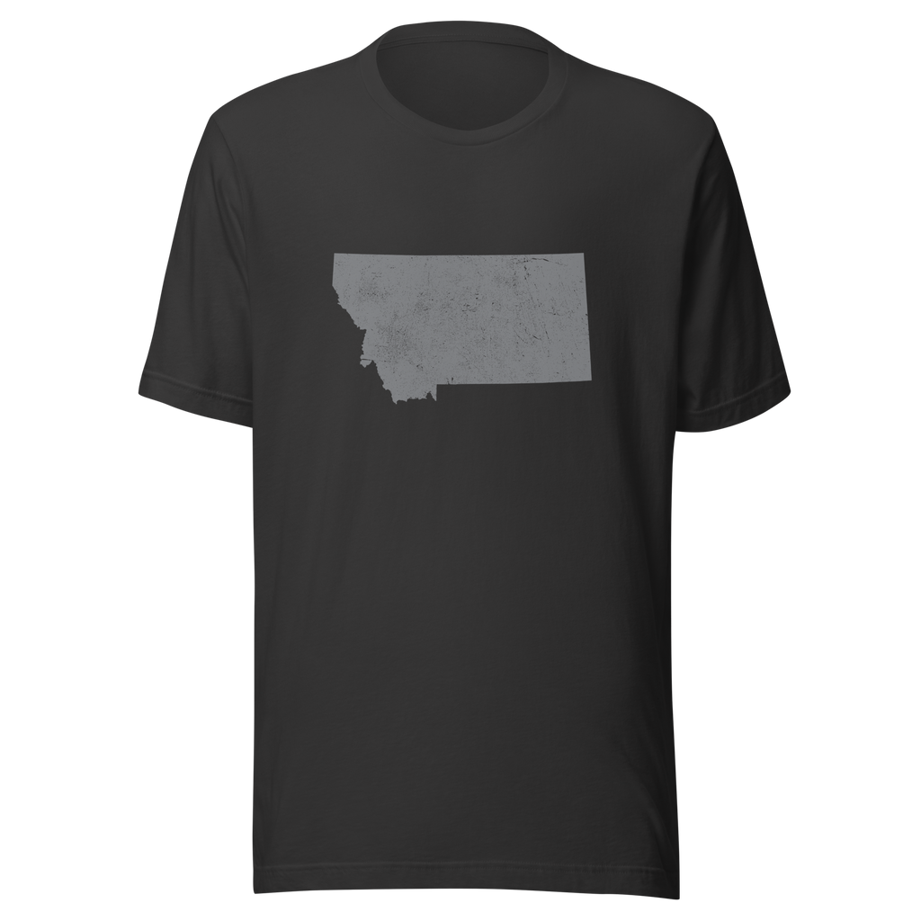Montana State Distressed Design Unisex T-Shirt Bella Canvas Treasure State Tee