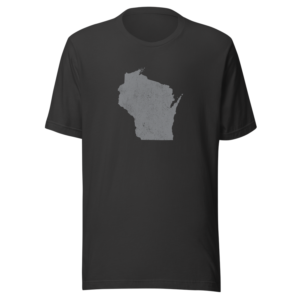 Wisconsin State Distressed Design Unisex T-Shirt Bella Canvas Badger State Tee