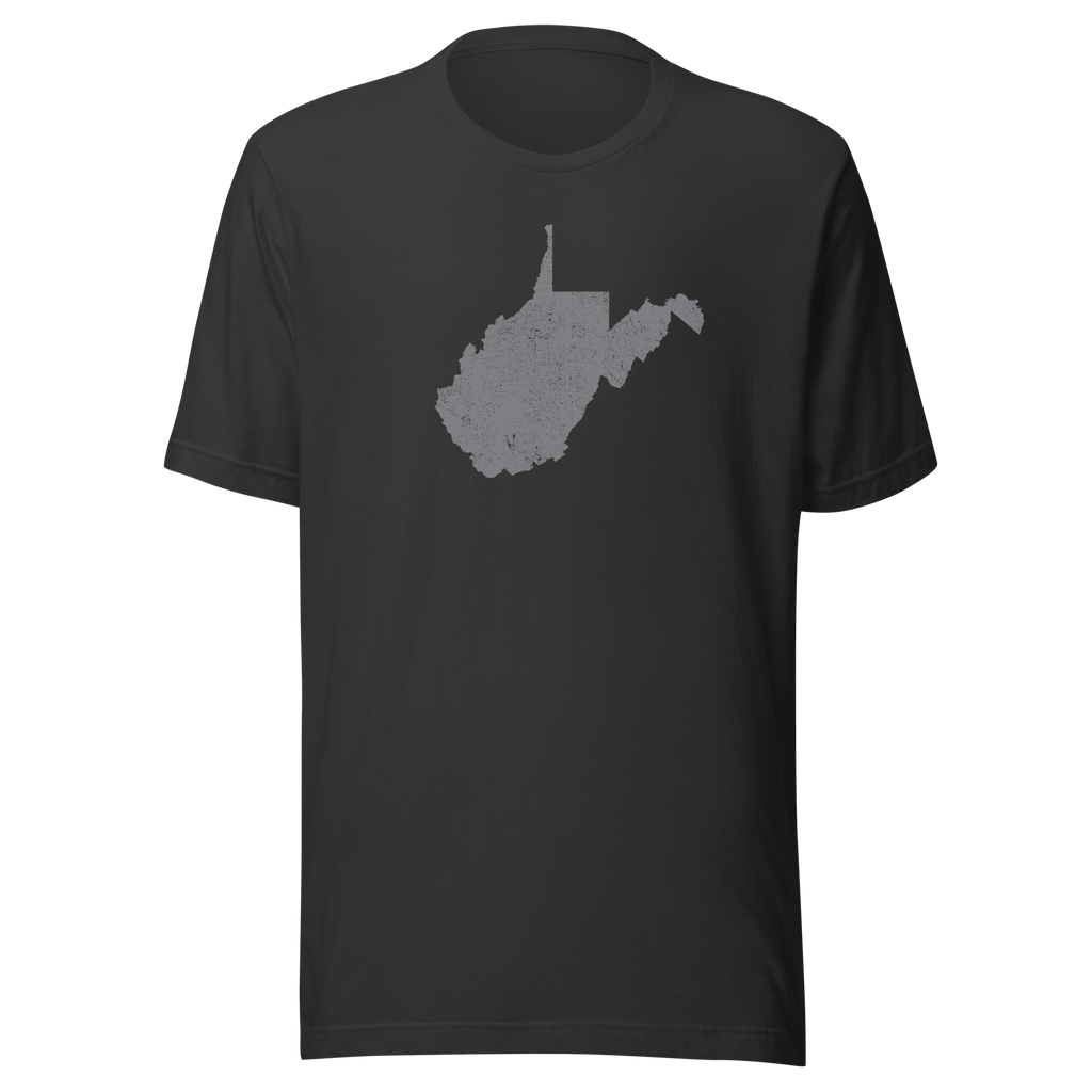West Virginia State Distressed Design Unisex T-Shirt Bella Canvas Mountain State Tee